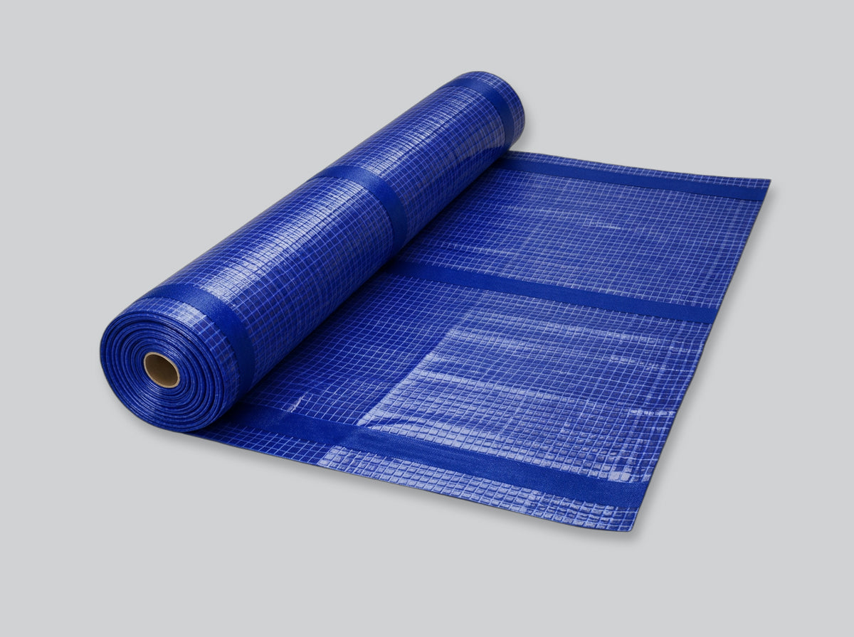 Blue Emergency Roof Sheeting - Fire Retardant