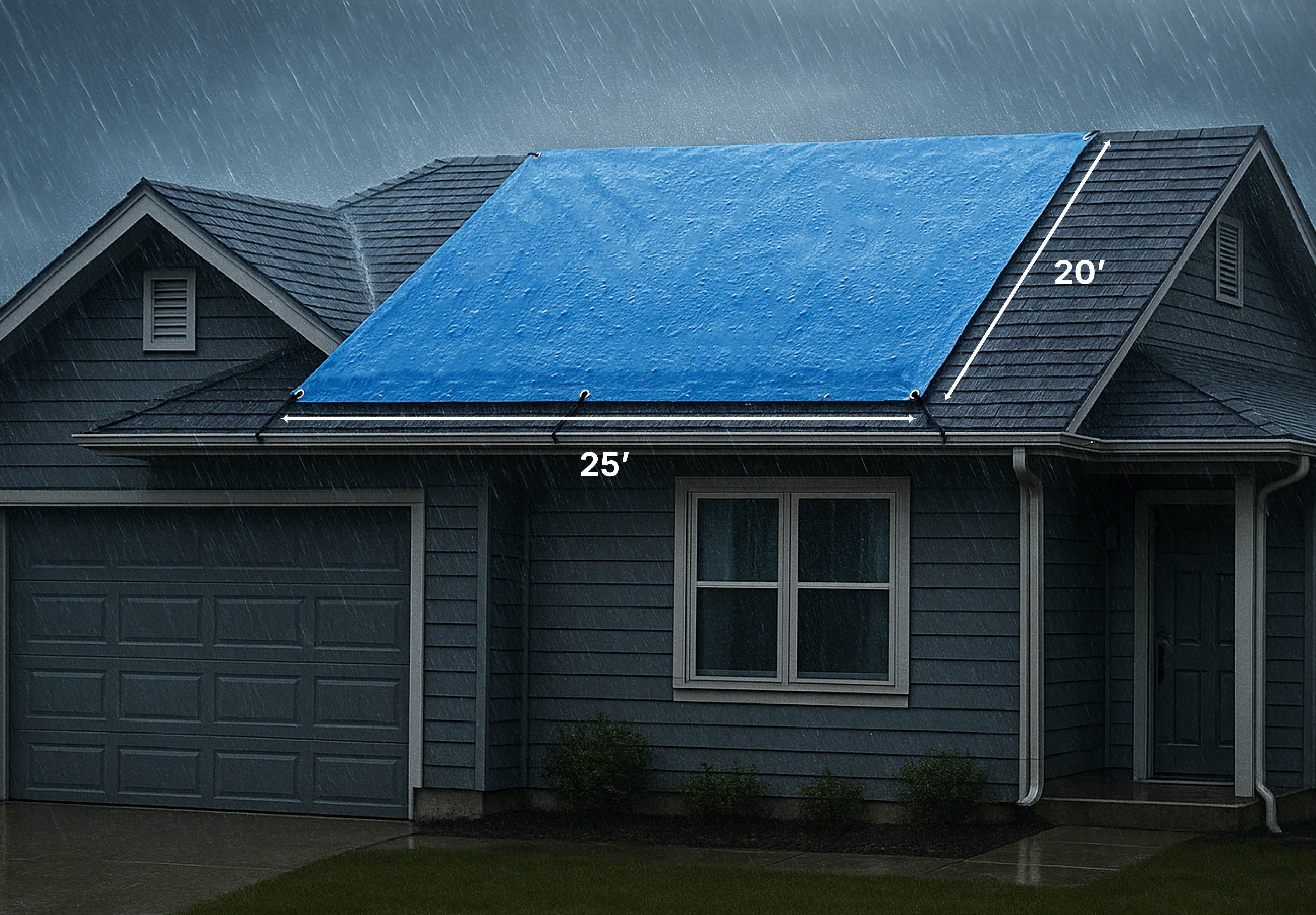 Emergency Roof Tarp Kit - Heavy Duty