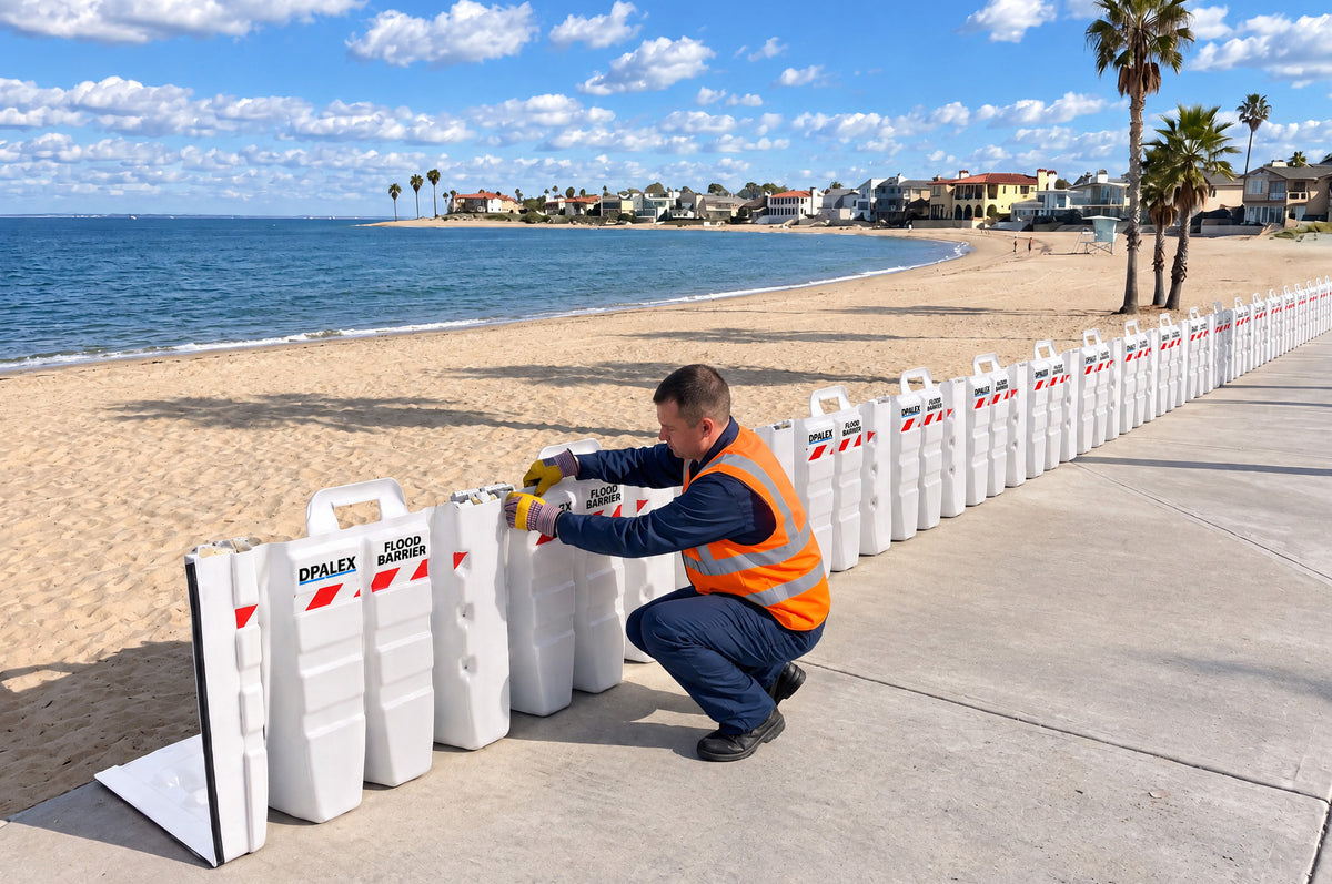 Modular Flood Barrier System - 39" Commercial, Rapid Deploy, Reusable