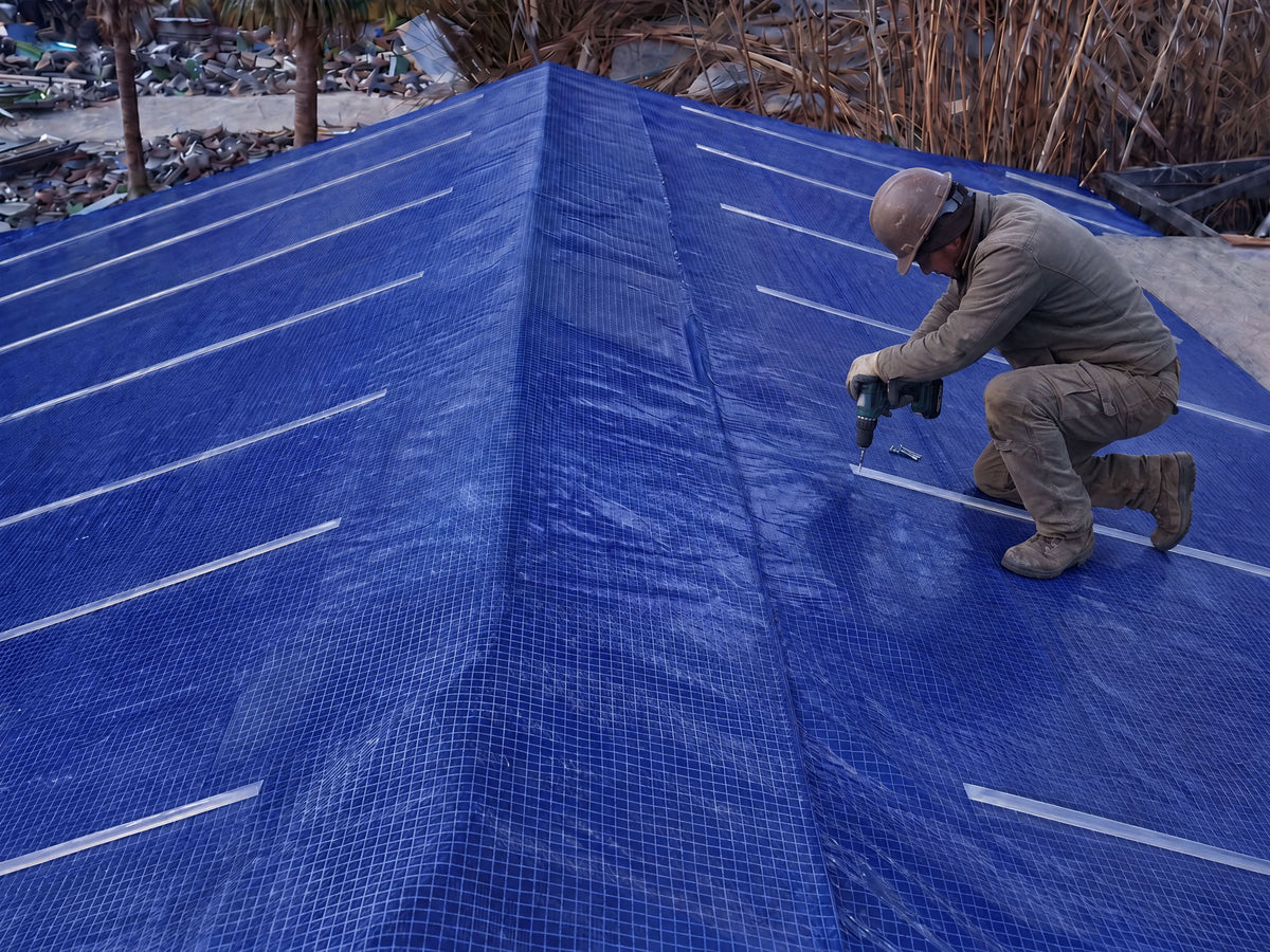 Emergency Roof Sheeting Blue