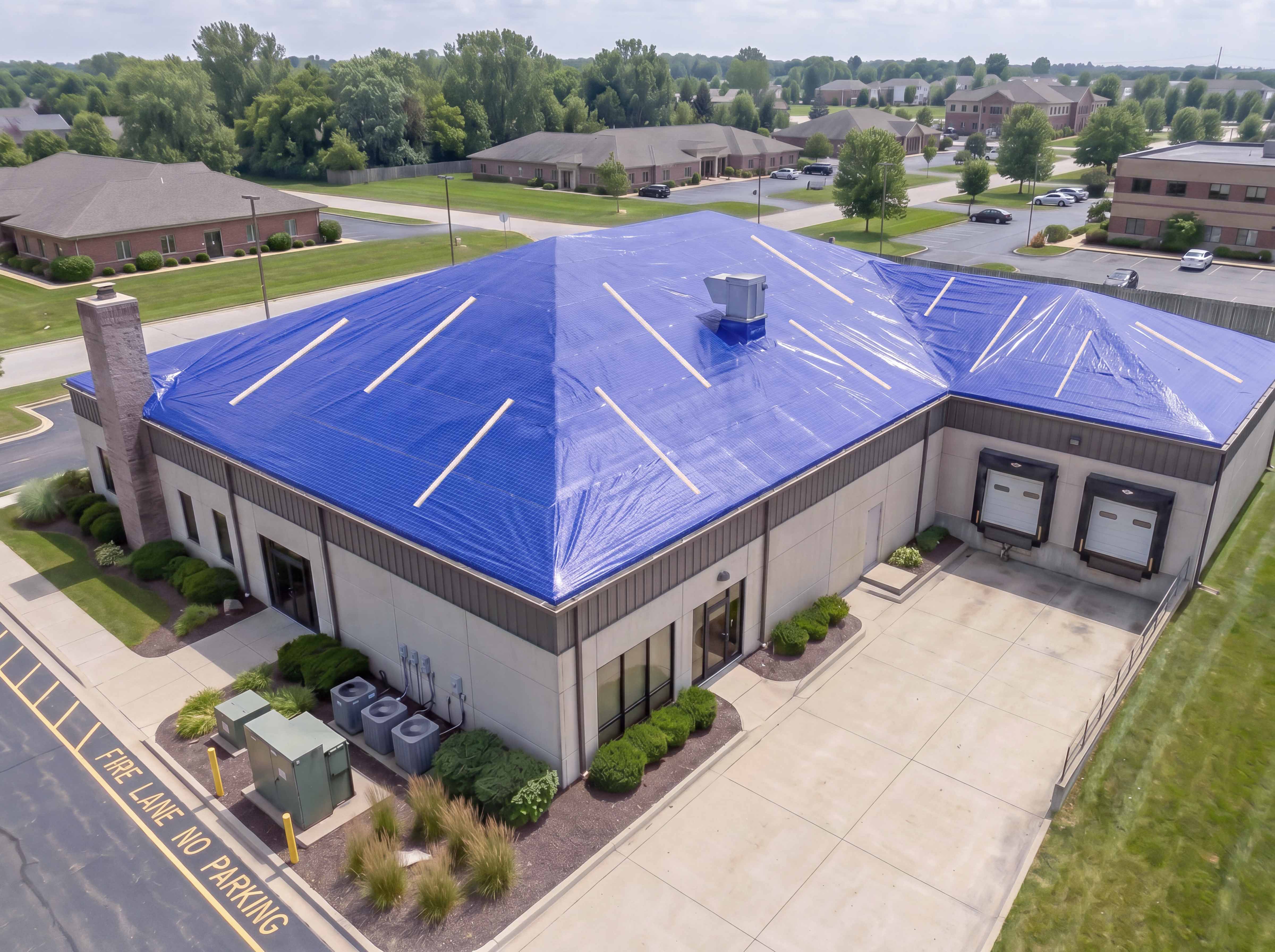 Emergency Roof Sheeting Blue