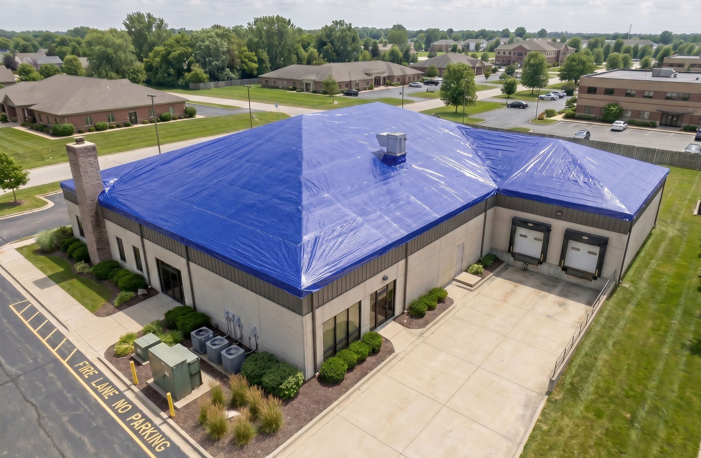 Emergency Roof Sheeting Blue