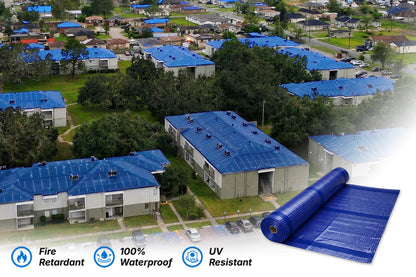 Blue Emergency Roof Sheeting