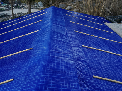 Blue Emergency Roof Sheeting