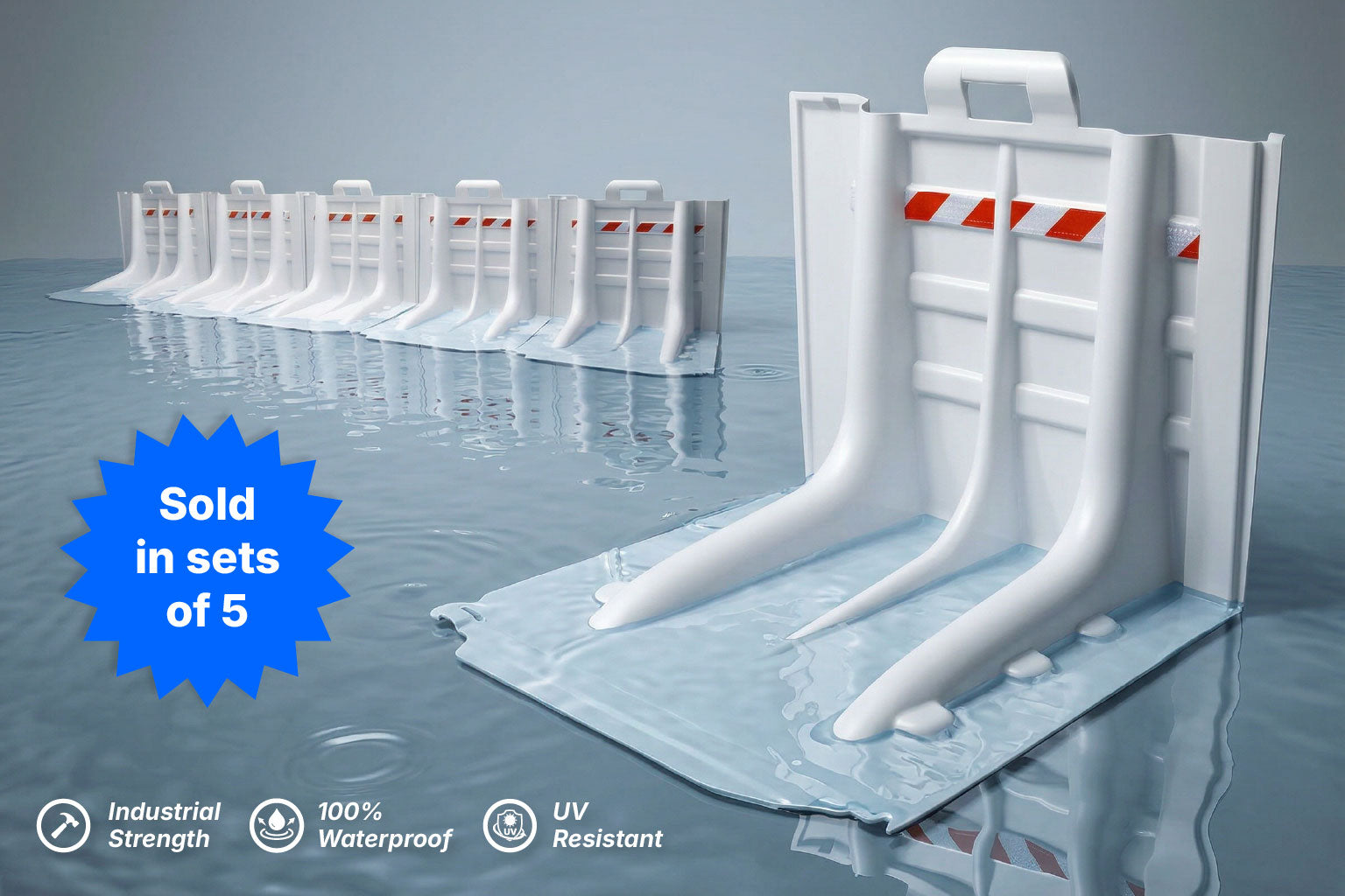 Flood Control Barrier Kit (5-panels)- 16' Coverage