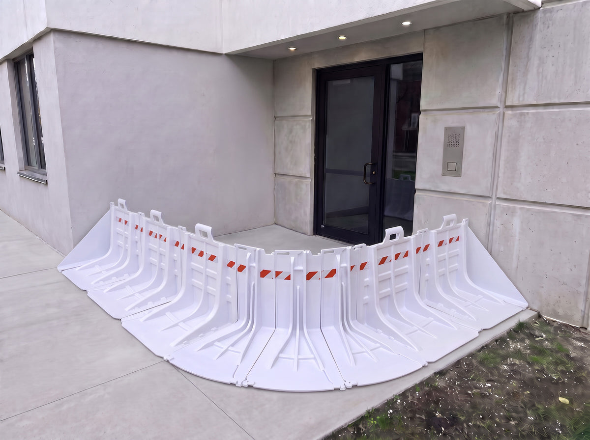Outward Curved Flood Barriers
