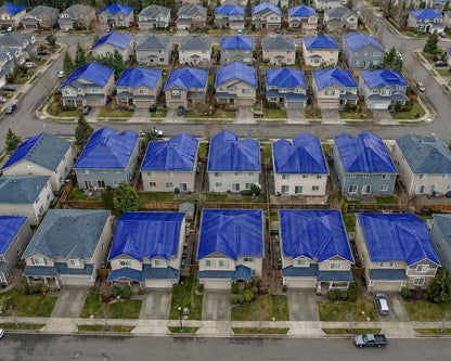 Blue Emergency Roof Sheeting