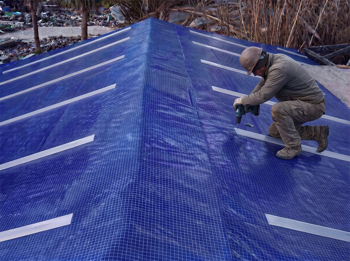 Emergency Roof Sheeting Blue 