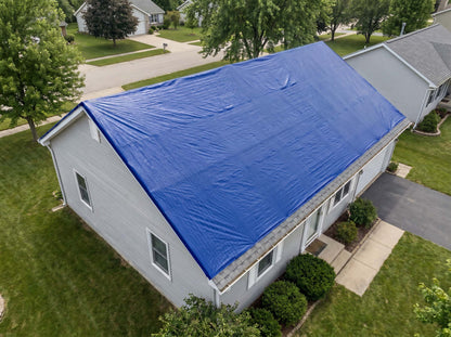 Blue Emergency Roof Sheeting