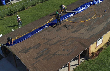 Blue Emergency Roof Sheeting